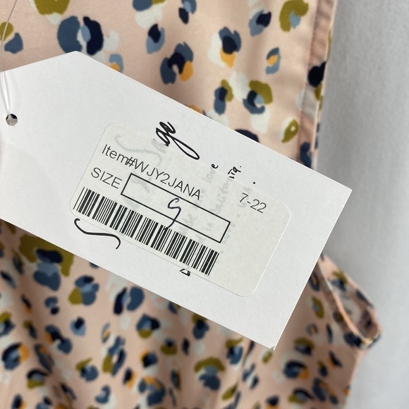 Anthropologie Sadie & Sage Blush Femme Feline Mock Neck Sleeveless Top - Size S - Picture 7 of 13